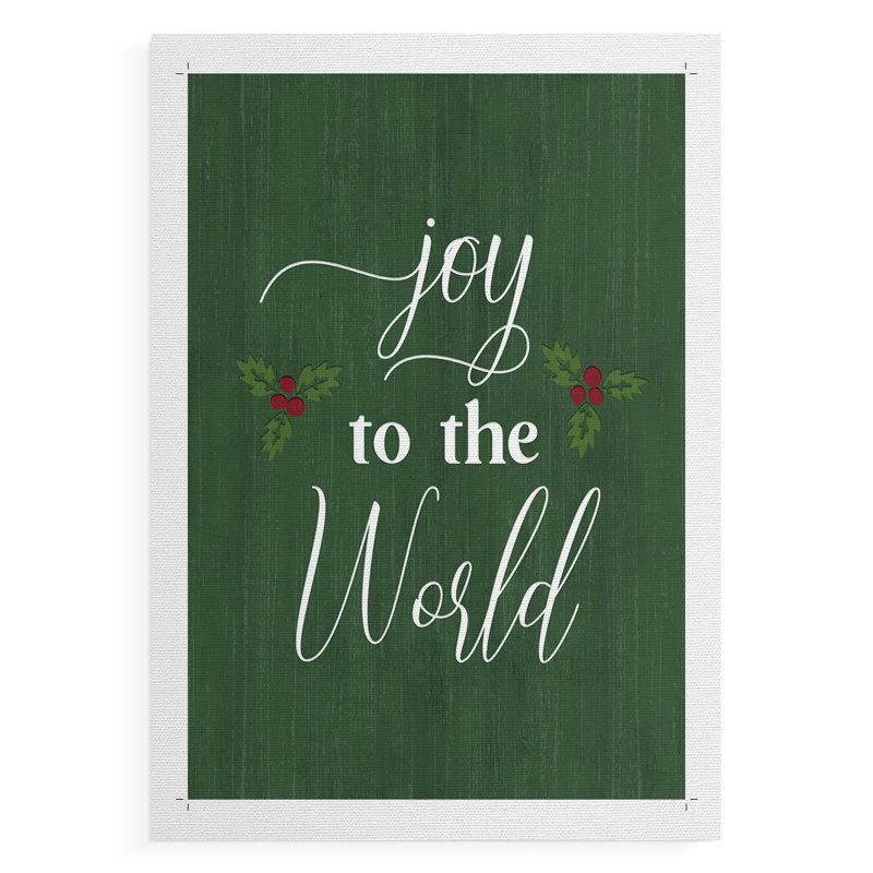 Joy to the world houx - impression sur toile seulement - non encadrée, H 18 po x l 12 po