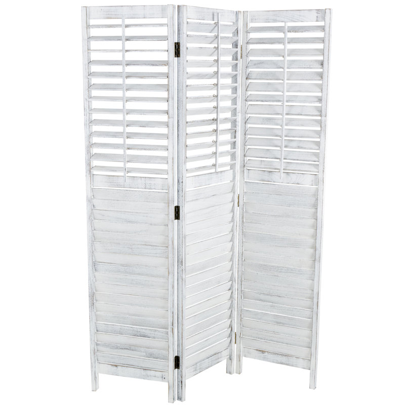 Paravent à 3 panneaux Cole and Grey, Blanc, H 67 po x l 46,5 po x P 1,2 po