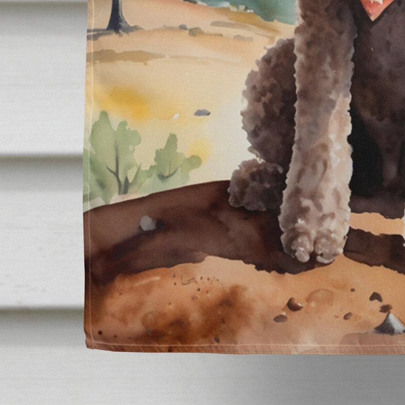 Drapeau Cowboy Welcome House, Brun Poodle