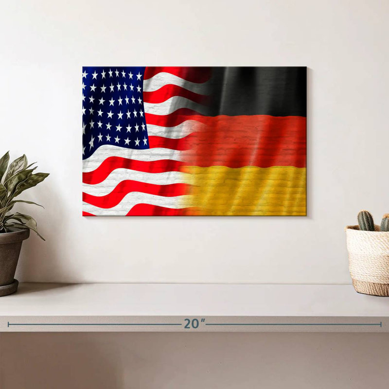 Drapeau américain et allemand Borges, H 8 po x l 12 po