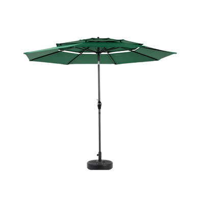Parasol de table de marché à 3 niveaux Dark 9Ft