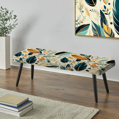 Banc noir rembourré Boho
