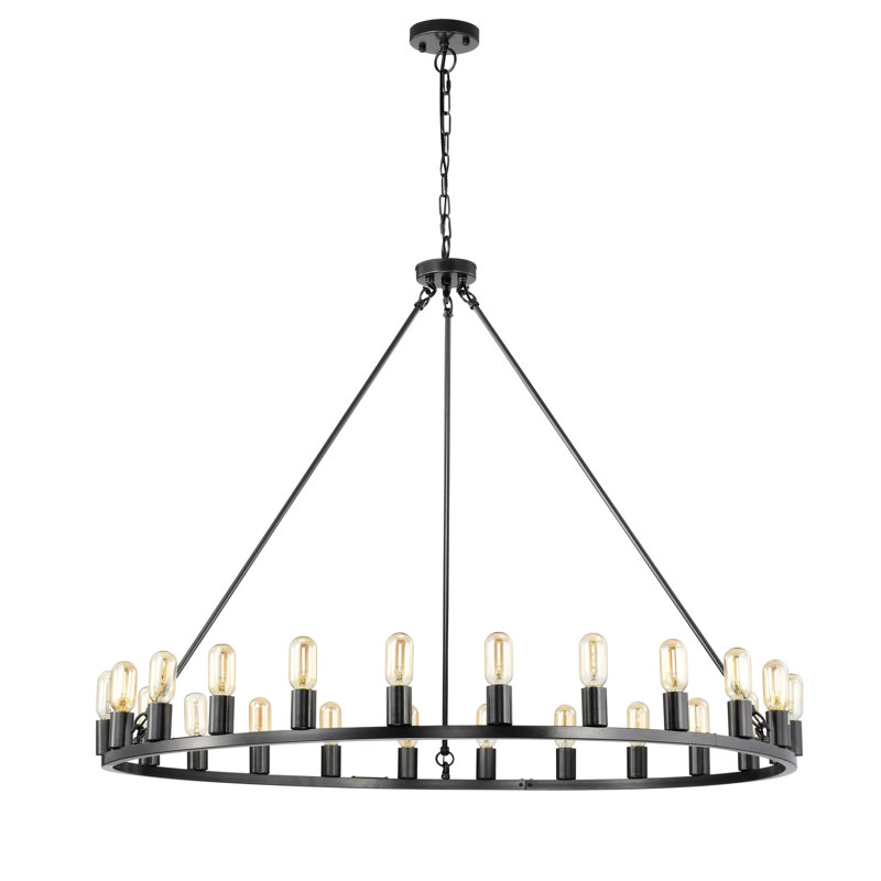 Lustre unique / remarquable à 24 lumières Hemple, Noir