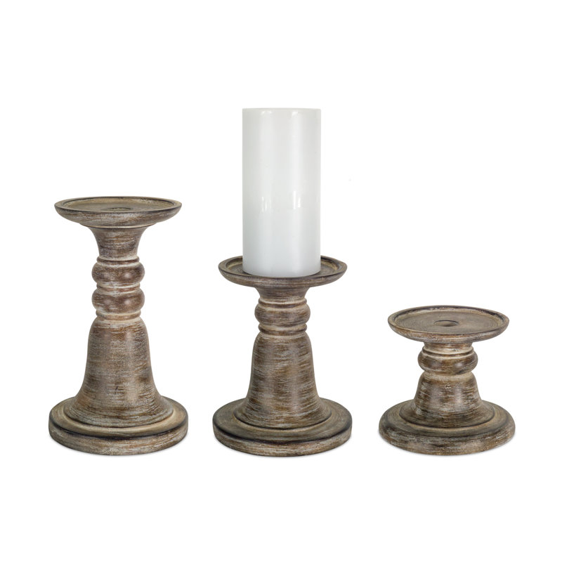 Ensemble de trois plateaux de table bruns sans flamme