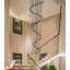 Lustre en cristal 12,5 pi avec lumières à DEL et escalier 12,5 pi Adelo