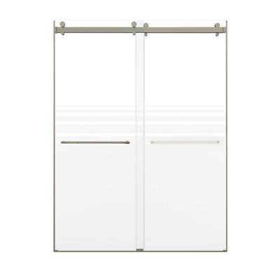 Brooklyn 58" - 60" W x 80" H Frameless Fixed Glass Panel Shower Door