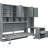 Bed With Closet - Twin Gray Organized Bedroom Solution Transform Your Space Functionality