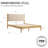 Besan Solid Wood Boucle Upholstered Headboard Bed Frame-947131105-990928469