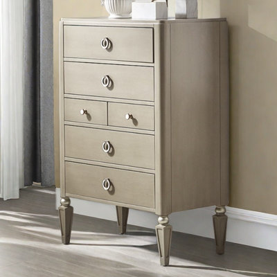 Elegant Six-Drawer Accent Chest for Entryway