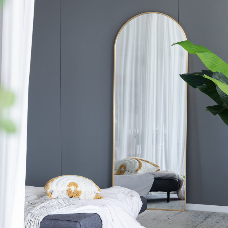 28X1x74" Celine Gold Arch Body Mirror