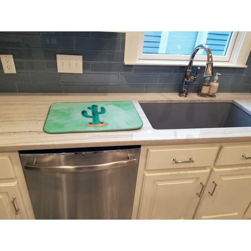 Tapis de séchage en aquarelle western cactus