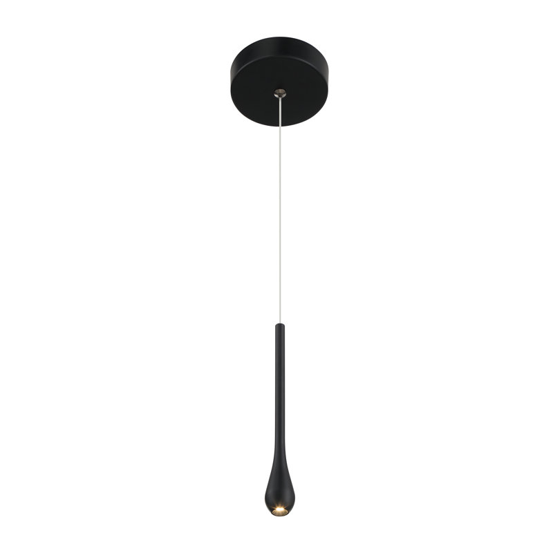 George Kovacs Pingo 1 Light LED Mini Pendant In Coal Finish, Coal