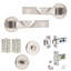 Modern Nova Design Premium Bathroom Door Handles on Round Rose
