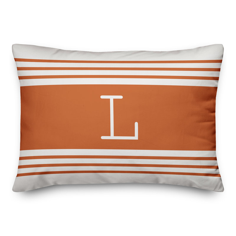  Coussin monogramme, L, Orange