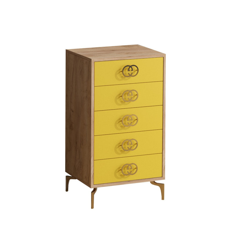 50 cm W Chest of 5 Drawers