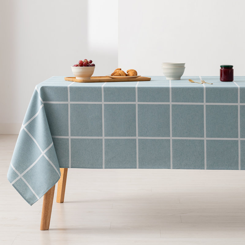 Ouellet Dining Linens, 180cm W x 140cm L, Aqua