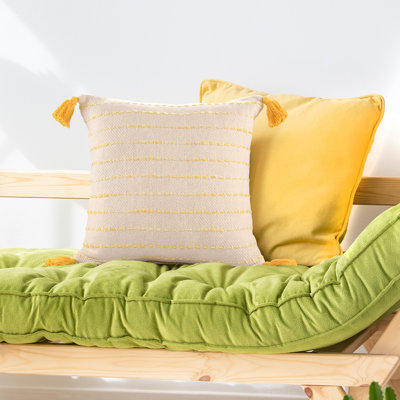 Housse et insert de coussin carré en mélange de coton Hainsly
