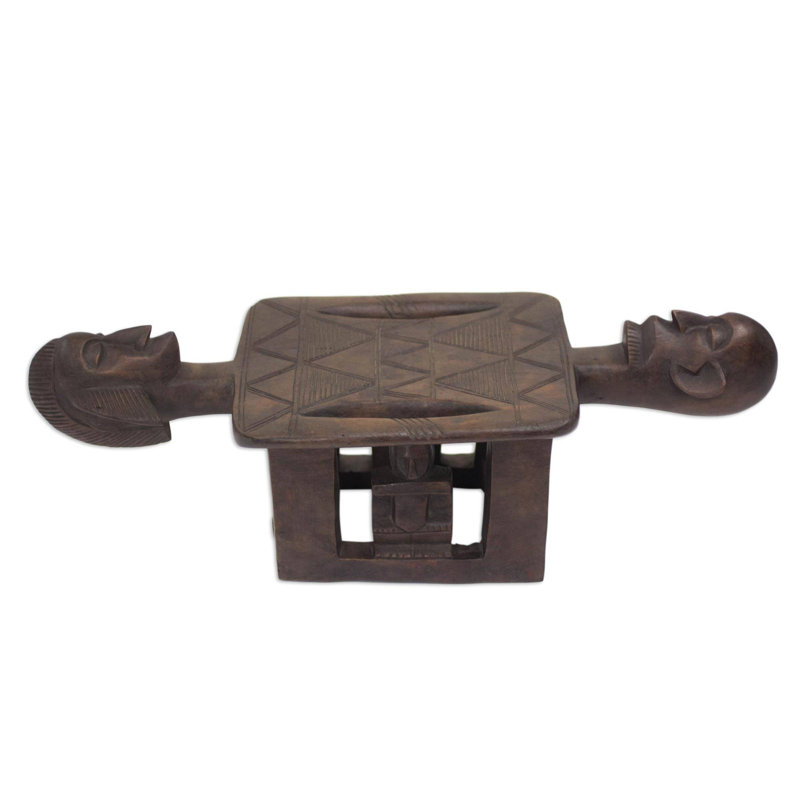 Tabouret d'appoint en bois massif Eriyonna