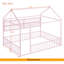 Structure de lit en métal avec clôture et tablettes-1930551113-1930551110