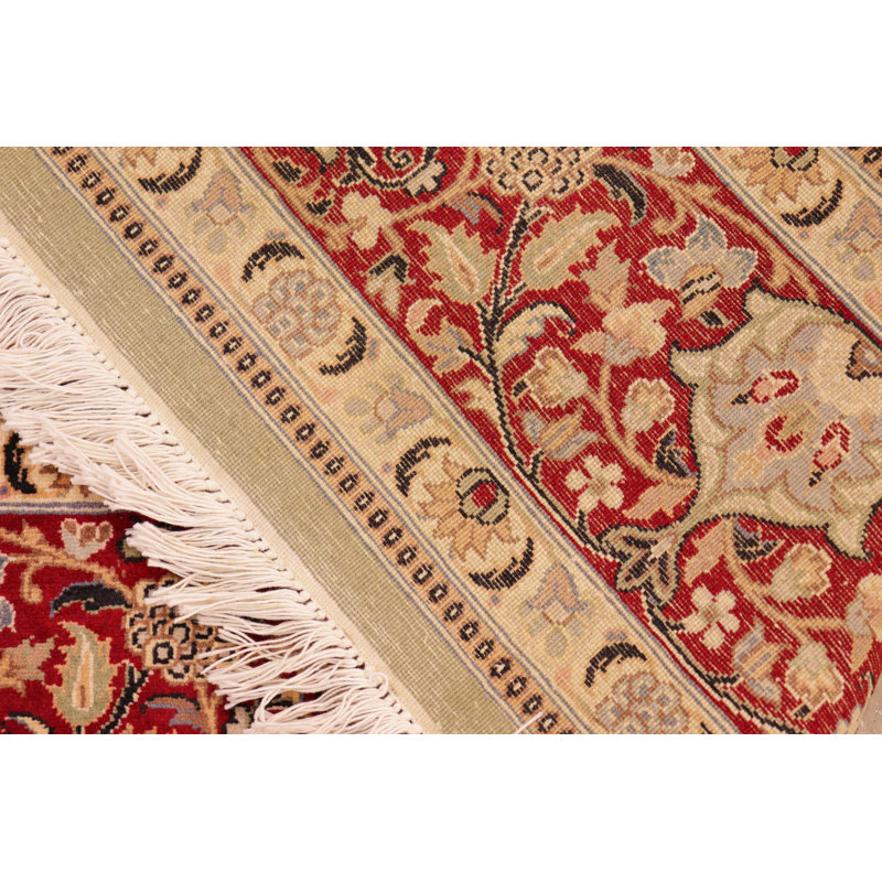 Tapis oriental beige en laine noué à la main 6 pi 1 po x 9 pi Park Ridge