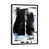 Toile avec cadre noir patiné
