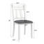 Ensemble de chaises de salle à manger en bois massif, chaises en bois avec siège rembourré, chaises de cuisine avec pieds en bois d'hévéa massif pour la salle à manger, cuisine-885599425