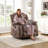 37.4" Wide Contemporary Compact Microfiber Swivel Rocker Manual Recliner Chair with Heat and Massage-88087078