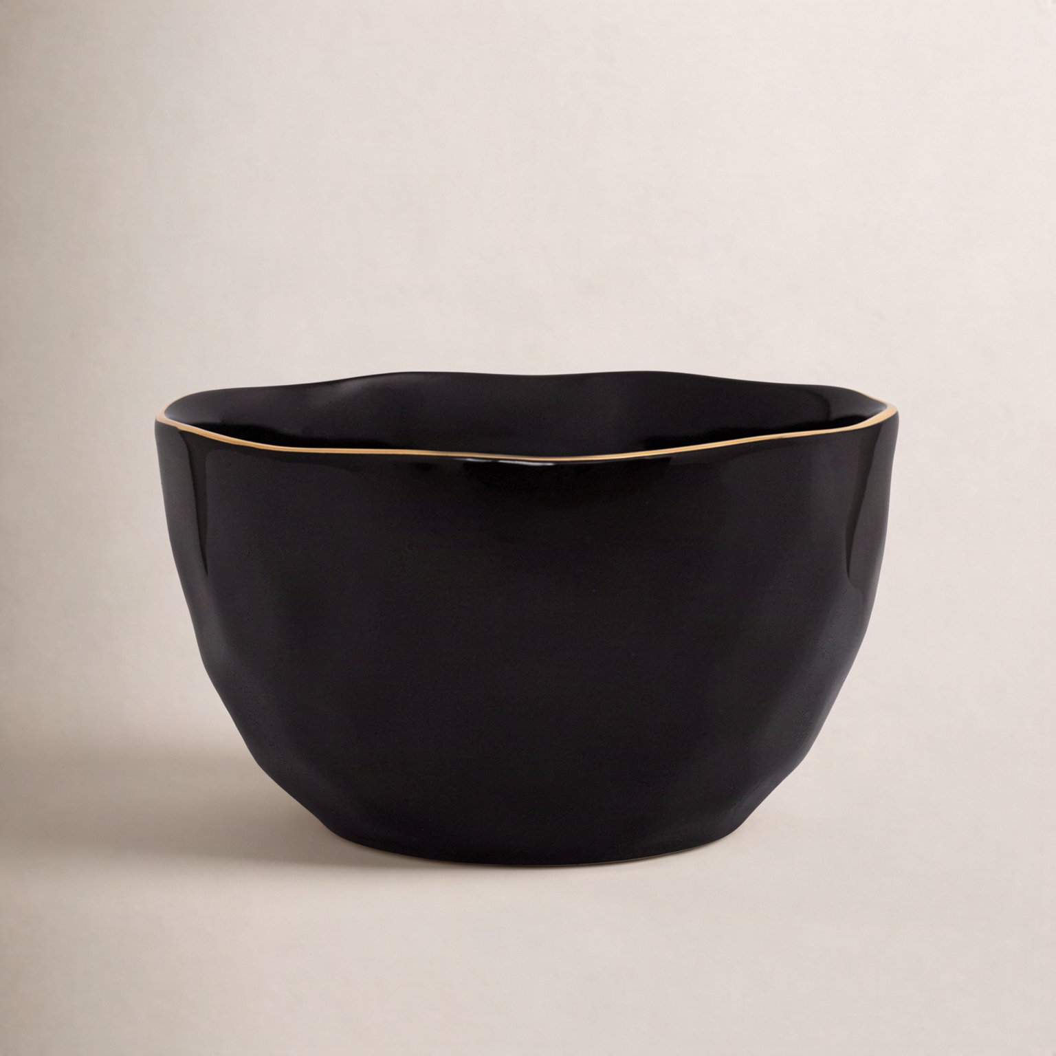 Carolien Stoneware Decorative Bowl 1, Black