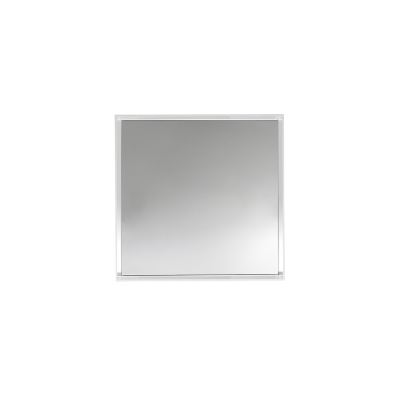 Only Me Wall Mirror, 19.69" x 19.69", Glossy White