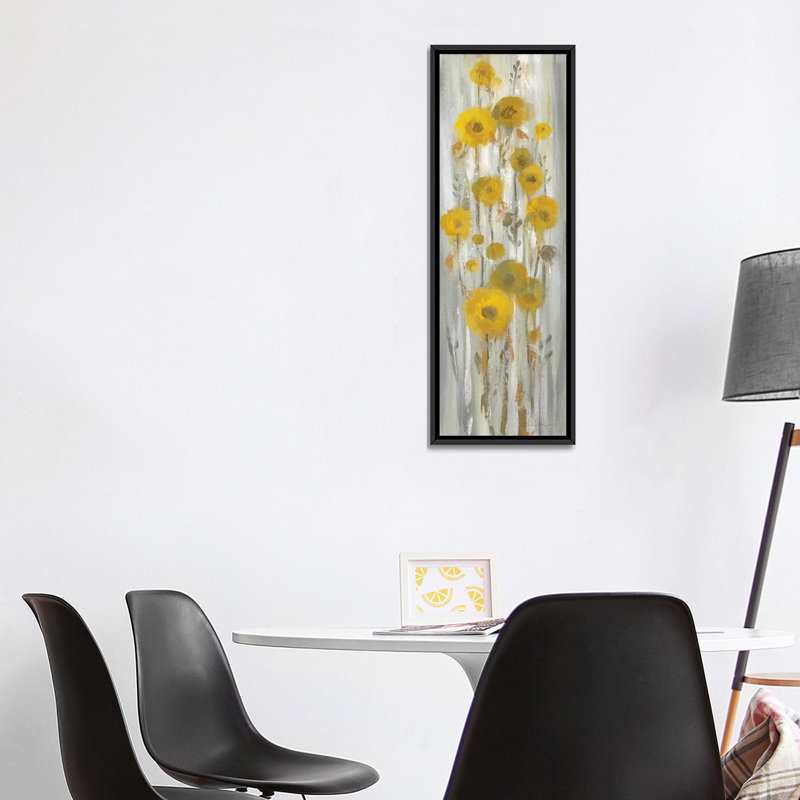 «Roadside Flowers I», impression sur toile tendue, H 48 po x l 16 po x P 1,5 po, Toile encadrée noire