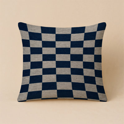 Checkered Indoor and Outdoor Throw Pillow
