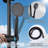 47" H Wall Mounted Stainless Steel Adjustable Height Outdoor Shower with Footwash Spout-111970809