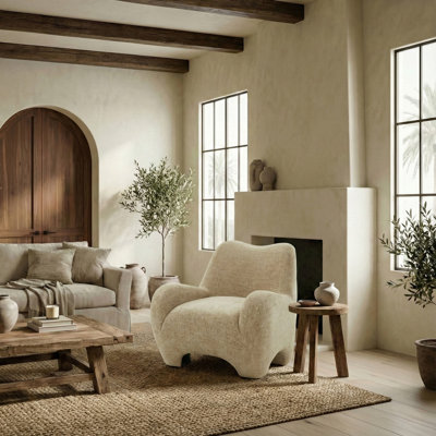 Fauteuil d'appoint en chenille Randal