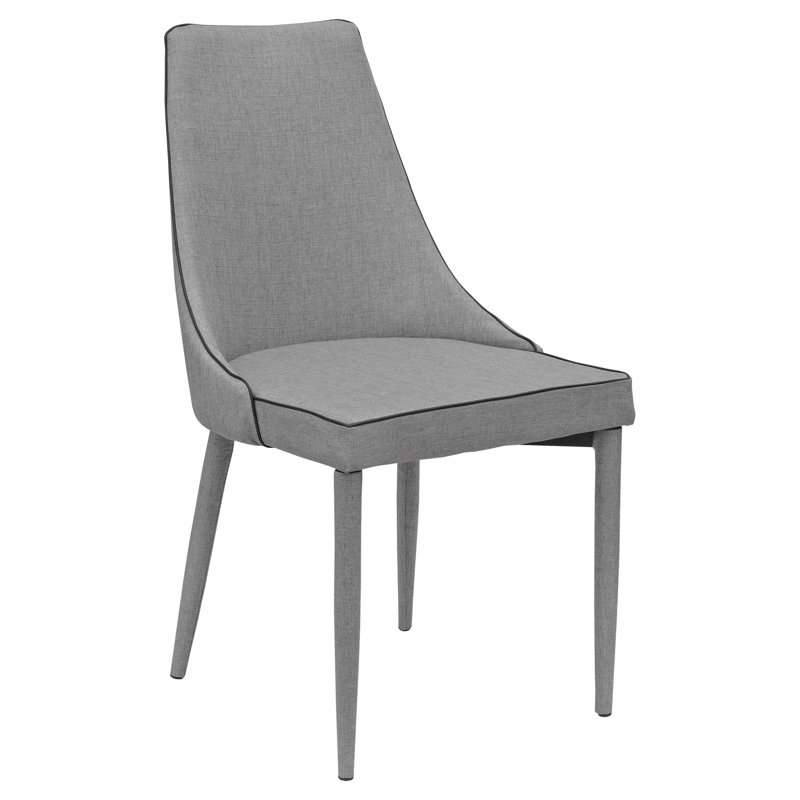 Brookhn 2 - Person Dining Set, Grey, Chrome
