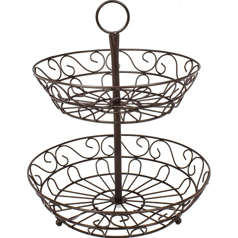 Panier à fruits à plusieurs niveaux, Bronze