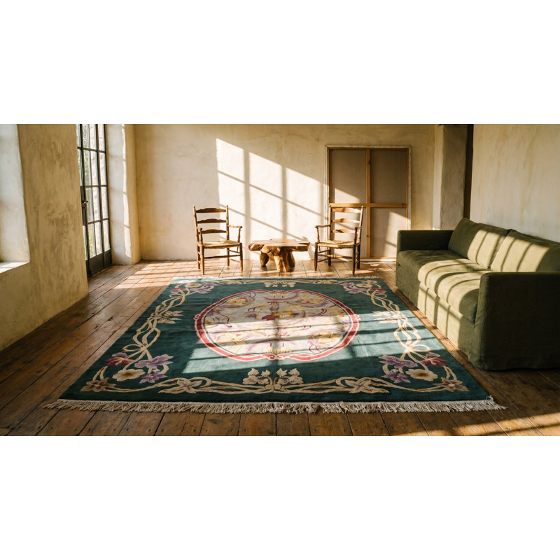 Tapis antique chinois Art Deco / Art Nouveau
