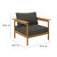 Ensemble de meubles d'extérieur en bois de teck 4 pièces Wren-105239799