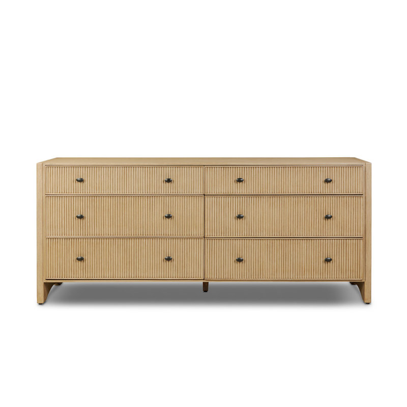 Hazel 6 Drawer Dresser-Light Wash Oak