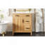 Meuble-lavabo de 30 po en bois avec cadre en bois massif, 1 porte à fermeture douce, 2 tiroirs à fermeture douce, tablette réglable, armoire de rangement moderne