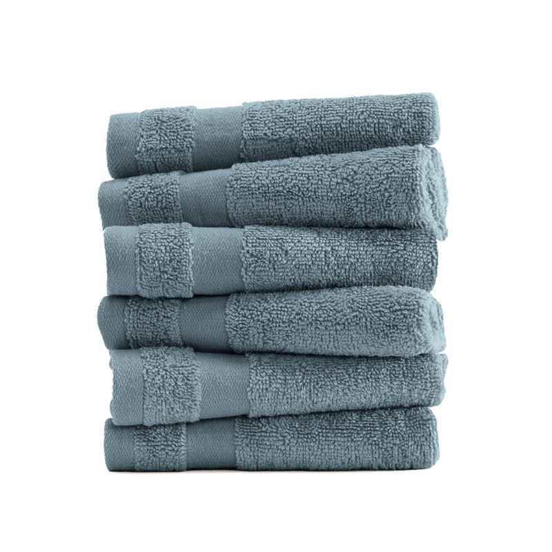 Ensemble de débarbouillettes 100% coton Essential, Bleu clair