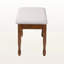 Banc rembourré en tissu Gethyn gris avec bois fini noyer brun, H 18,9 po x l 47,8 po x P 16,1 po-439292938-439292935