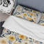 Ensemble de housse de couette à motif floral jaune et bleu-1809664802