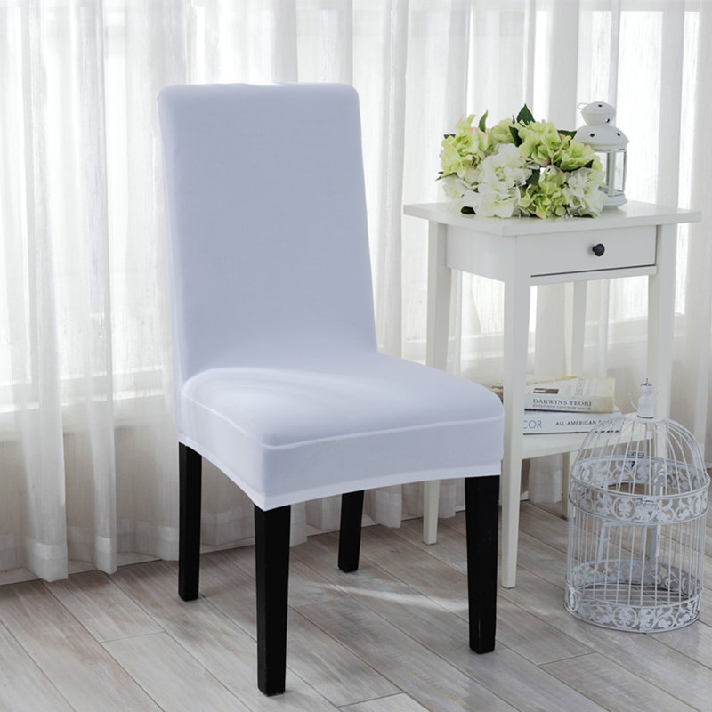 Housse pour chaise de salle à manger, Blanc