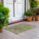 Machine Washable Indoor/Outdoor Xhevrie Green Rug