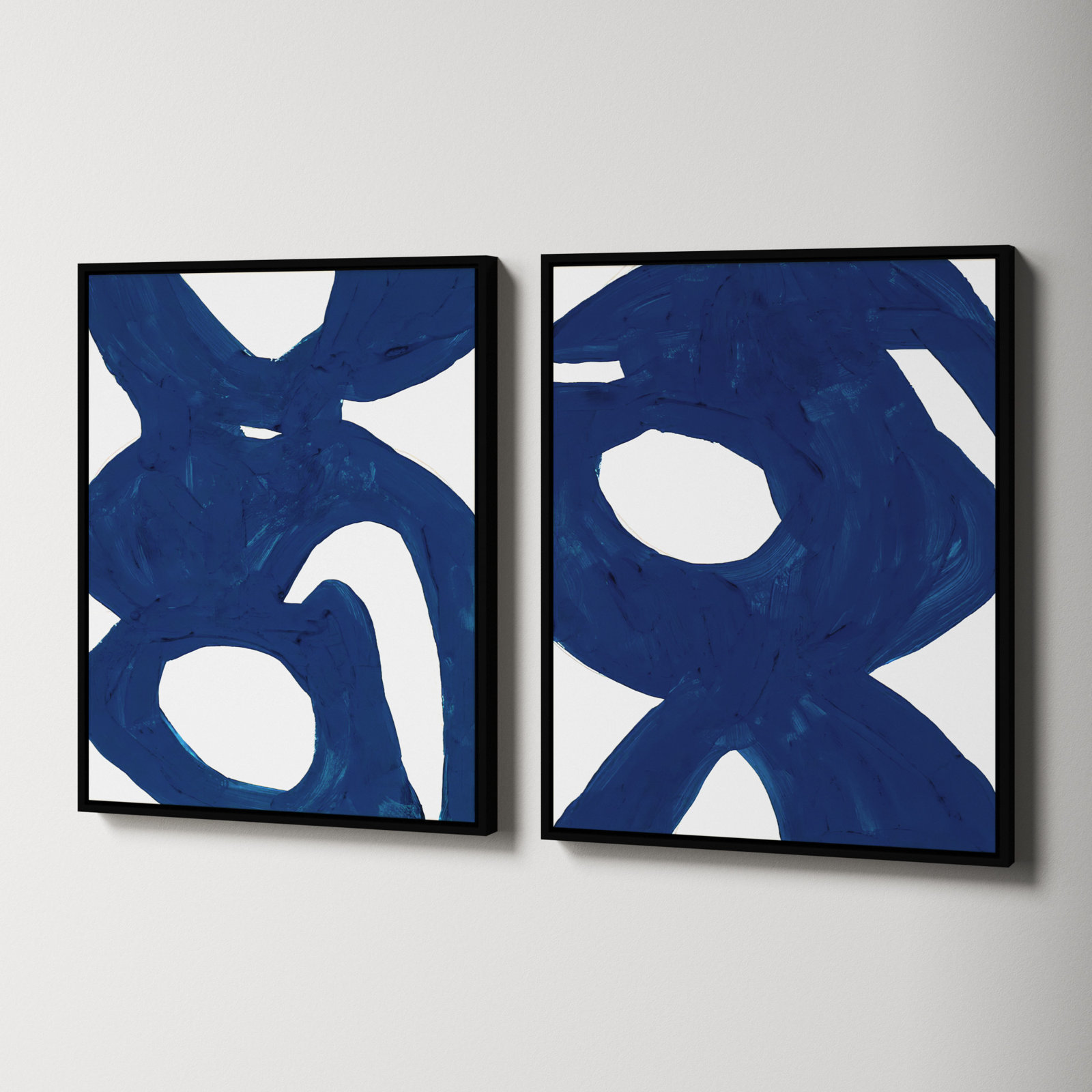 Goodall "Blue Harmony" 2-Piece Print Set, 38" H x 60" W, Black