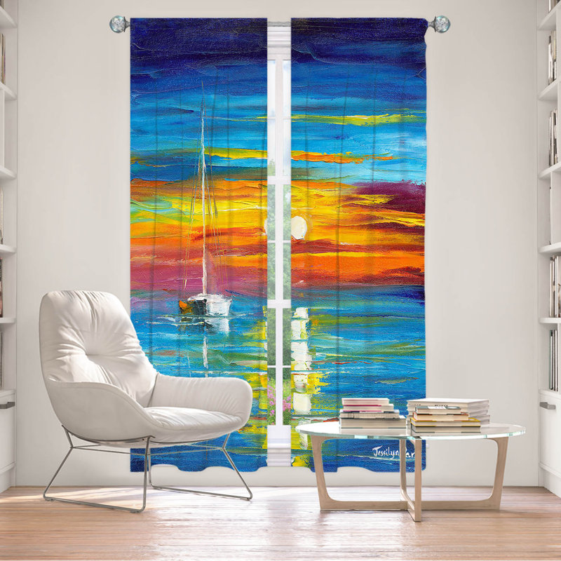 Jenavieve Room Darkening Curtain Pair, 20" W x 52" L