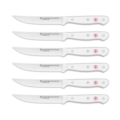 WÜSTHOF Gourmet White 6-Piece Steak Knife Set
