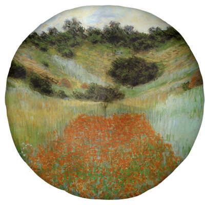 Claude Monet Solid Colour Reversible Throw Pillow