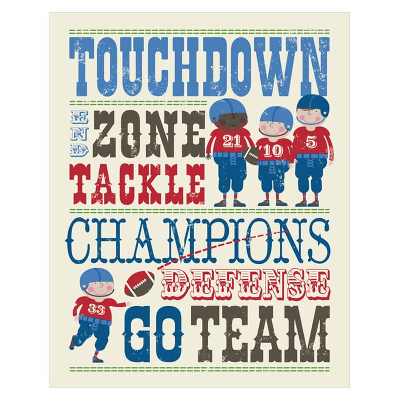 Play Play Day Football, art sur toile, H 32 po x L 24 po x l 1,25 po