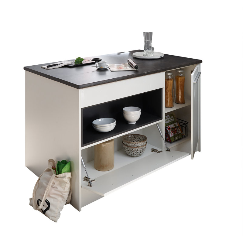 Mickala 145 Cm Kitchen Island, Black